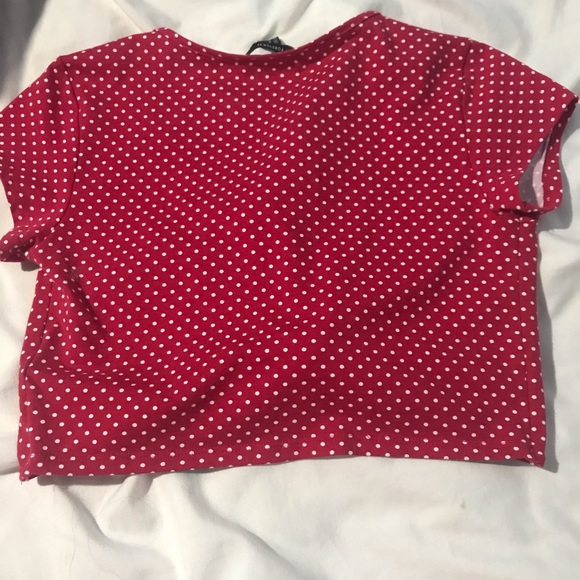 Red polka dot crop top - Picture 3 of 3